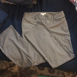 Gray pinstripe slacks